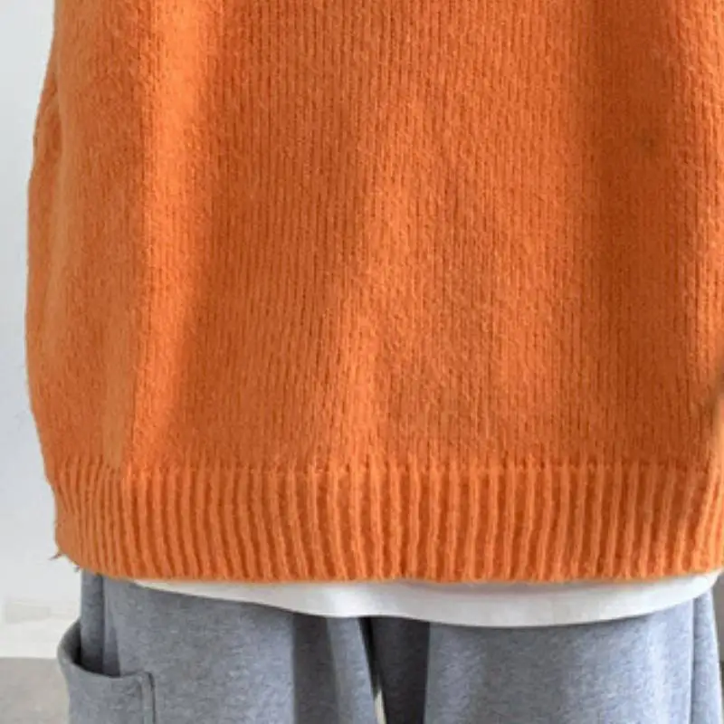 Casual Contrast Color Loose Sweater-4
