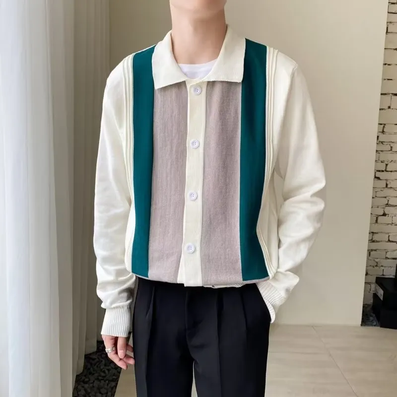 Retro Trendy Style Knitted Lapel Sweater-2