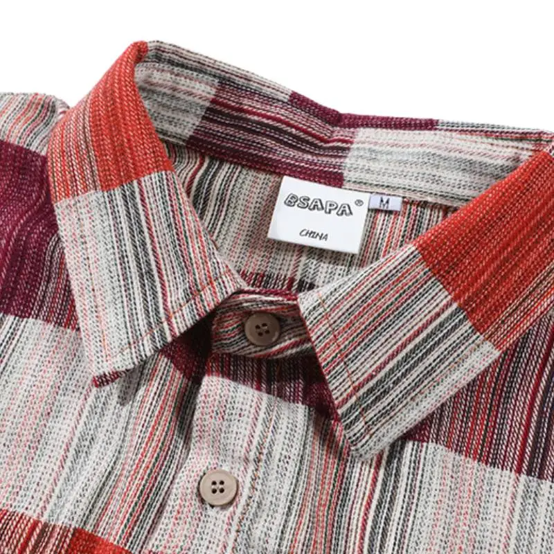 Color Line Plaid Shirt-6
