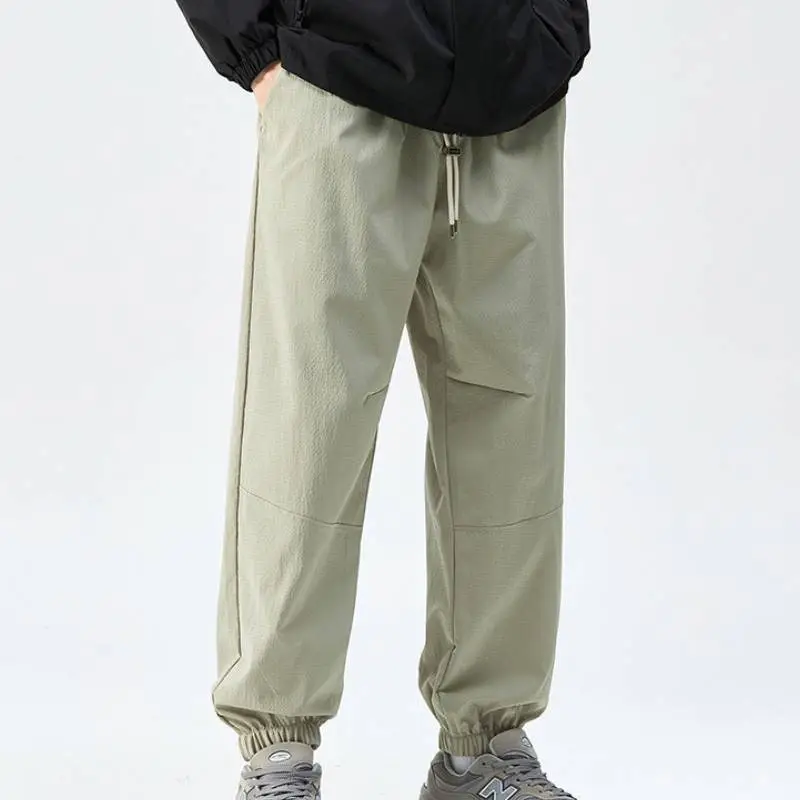 Thin Ice Silk Drawstring Ankle Pants-9