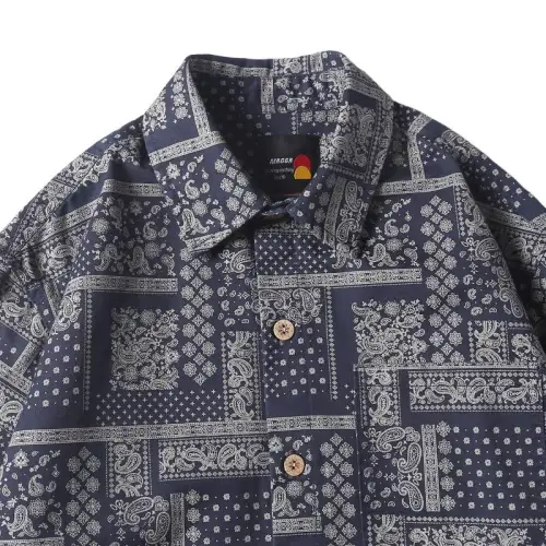 Vintage Ethnic Style Printed Cotton Long Sleeve Shirt