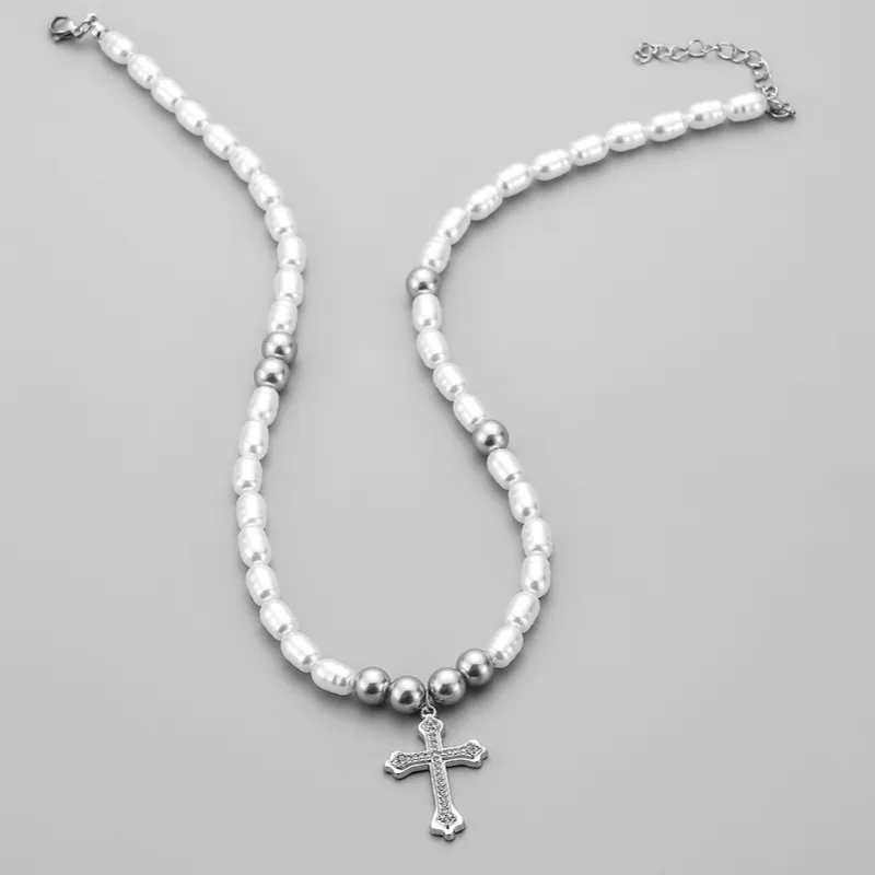 Hip Hop Baroque Pearl Necklace-2
