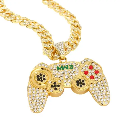 Diamond-Studded Game Console Necklace Cubac