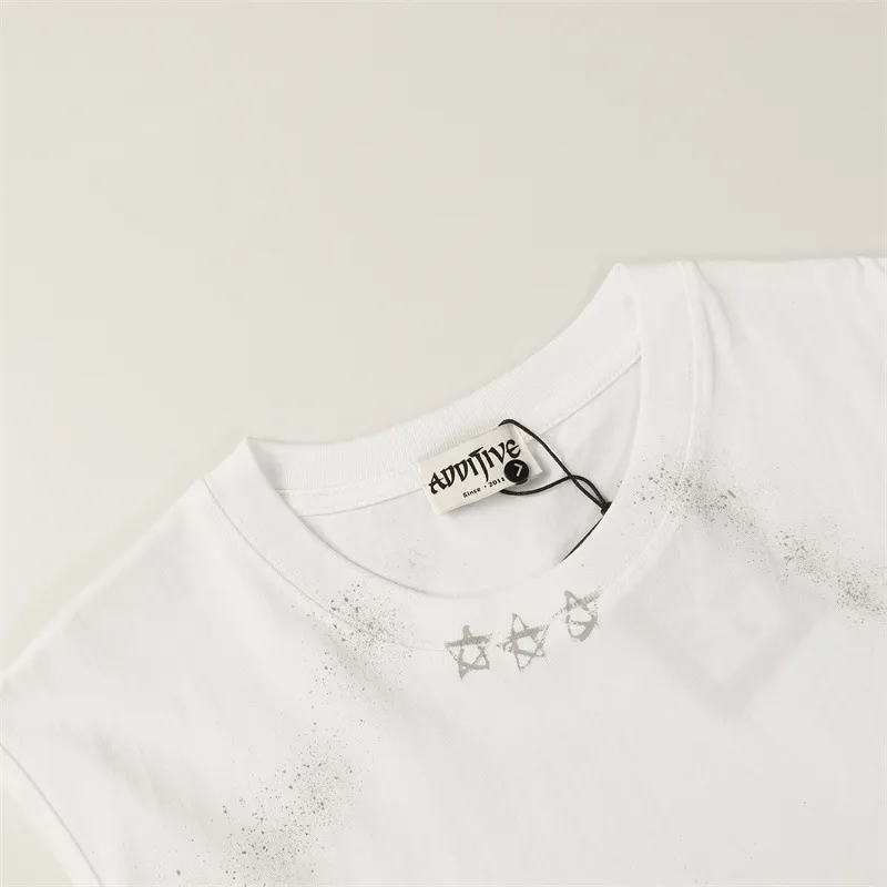 Pentagram Gradient Letters Printed Vest-2