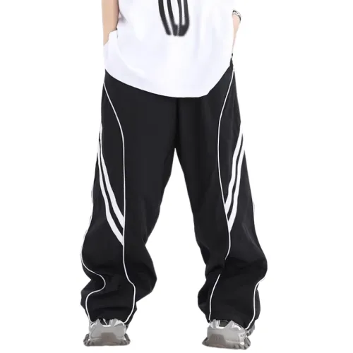 Retro Wide-leg Sports Pants