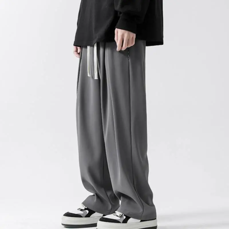 Loose Straight Wide Leg Casual Pants-9