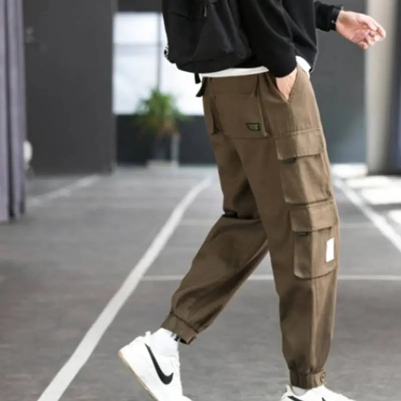 Plus Size Loose Multi pocket Pants-9