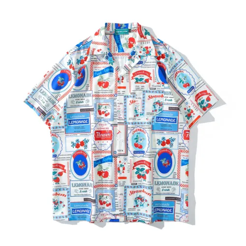 Hawaiian Fruit Full Print Short-Sleeved Shirt