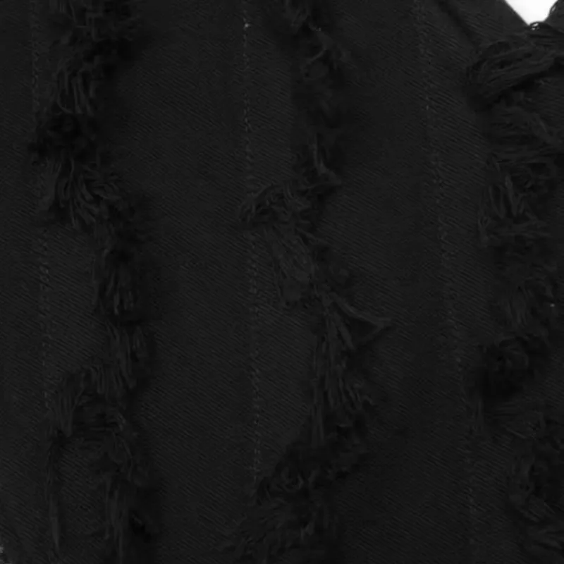 High Street Vibe Structure Design Rough Edge Jeans-4