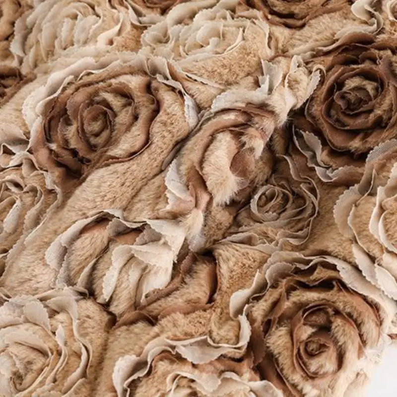 Oversized Rose Print Wool Coat-2
