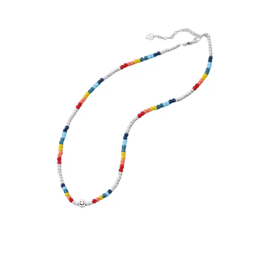 Trendy Smiley Face Beaded Necklace