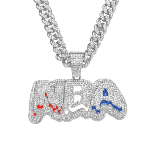 Full Diamond Letter Pendant Necklace