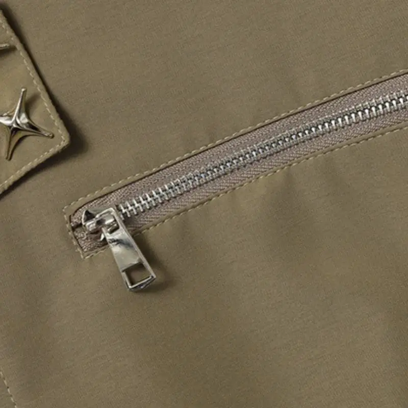 Zipper Flight Suit Jacket-5