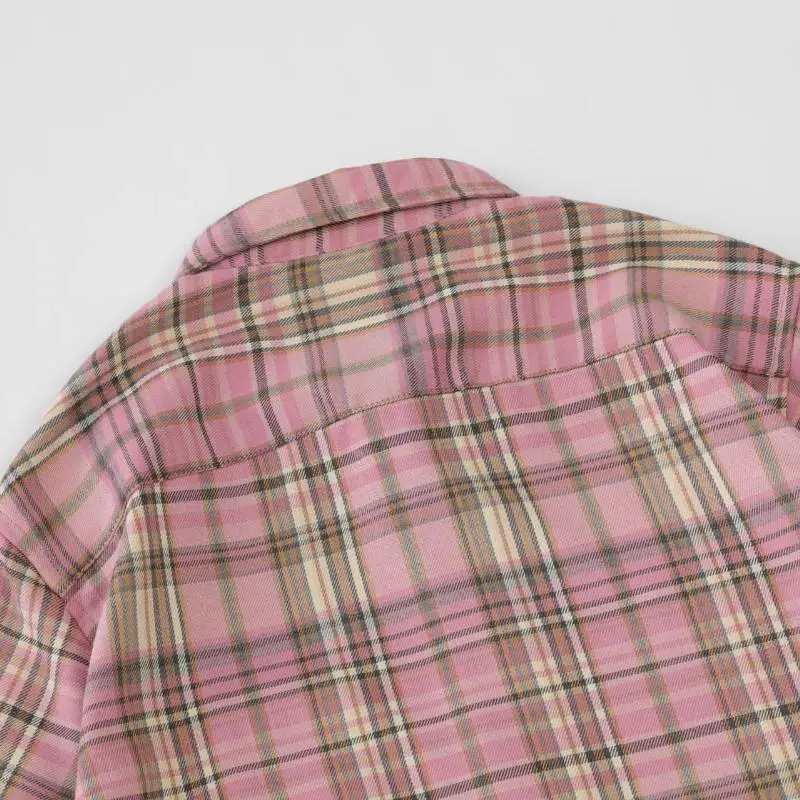Star Print Plaid Short Sleeve Shirt-5