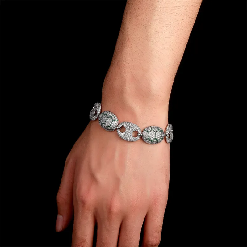 Coffee Bean Shaped Zircon Bracelet-1