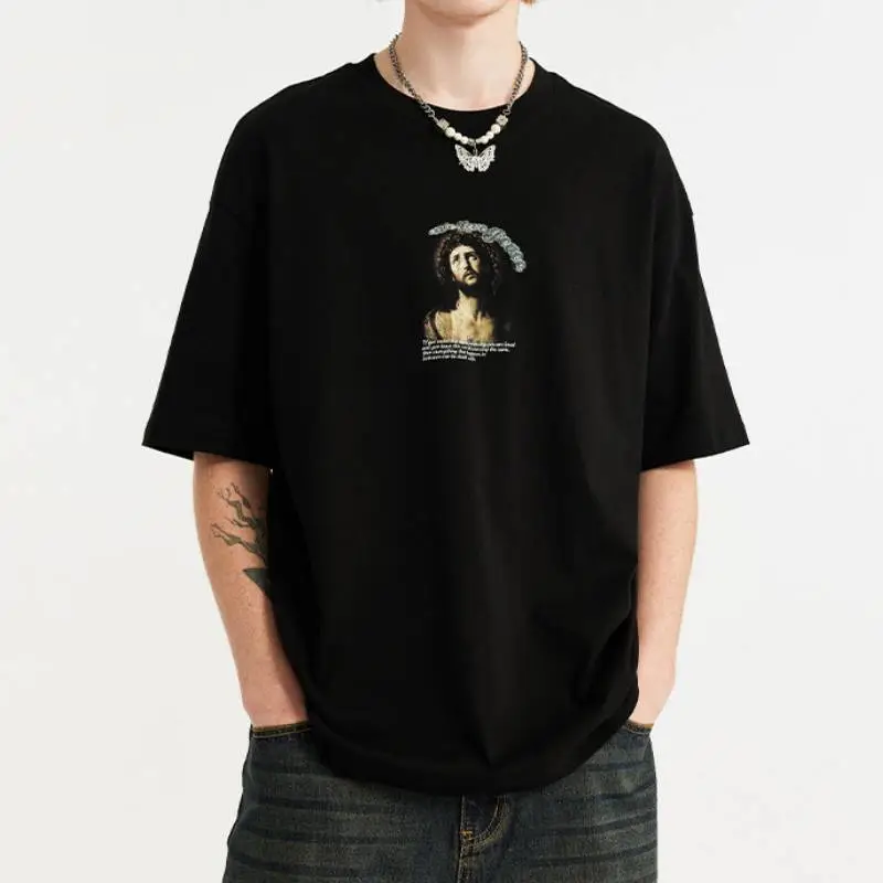Graphic Printed Loose T Shirt-1