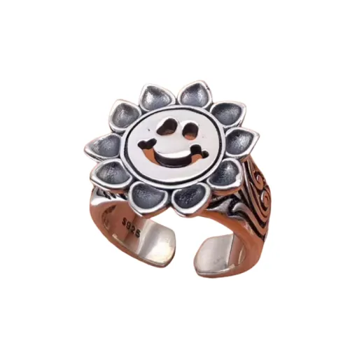 Sunflower Smiley Face Ring