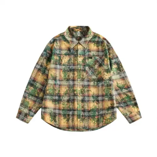 Tide American Camouflage Plaid Shirt