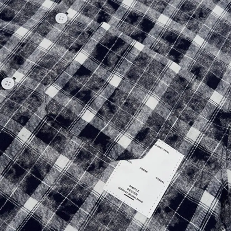 Vintage City Blue and White Plaid Shirt-3