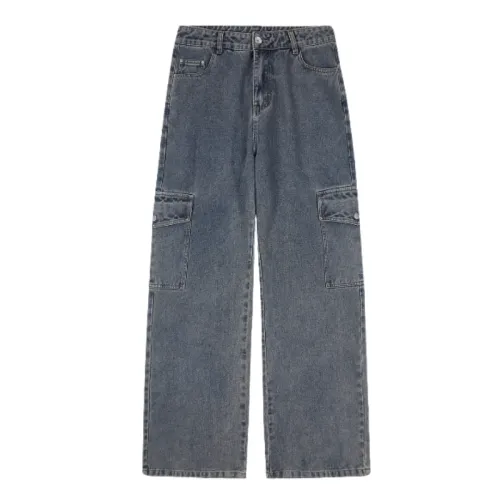 PASET High Street Side Bag Washed Vintage Fleece-lined Jeans