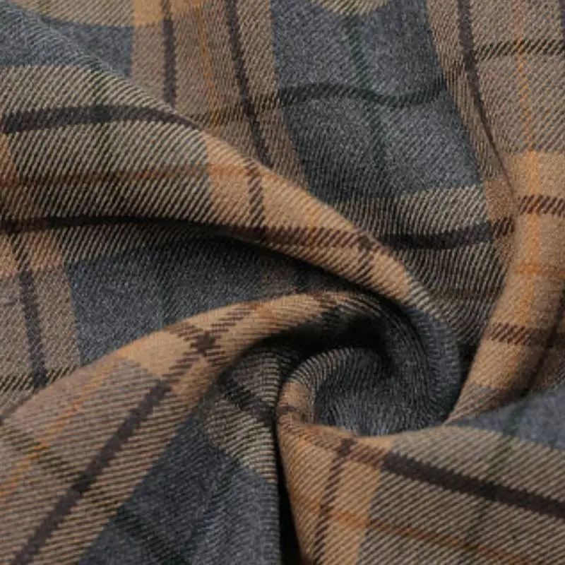 Loose Patchwork Plaid Jacket Shirt-3