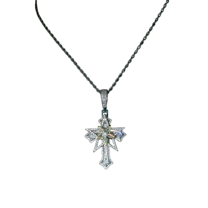 Hip hop Six pointed Star Pendant-1