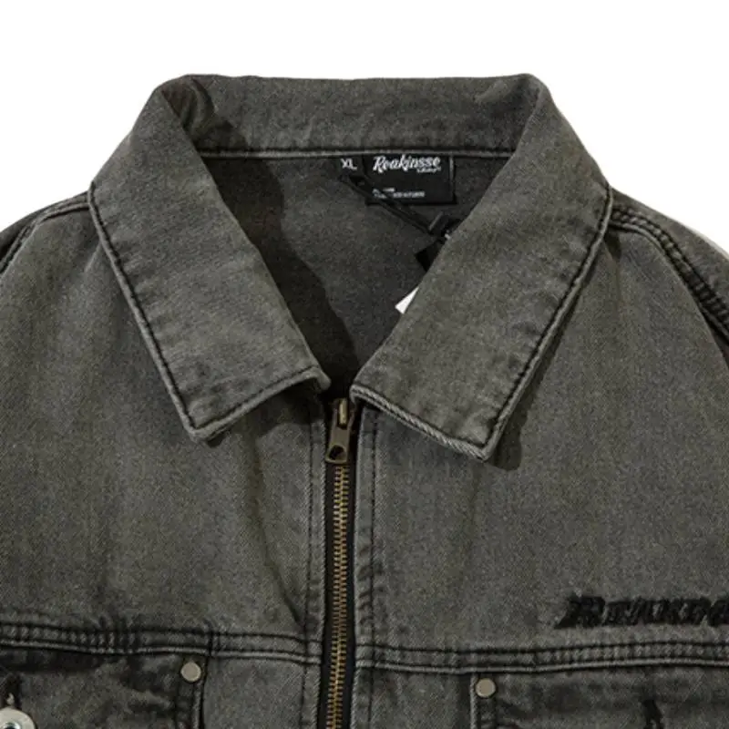 Original Design Denim Simple Loose Jacket-2
