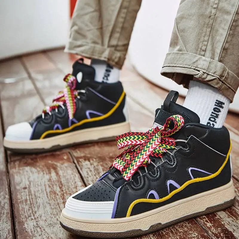 High Top Trendy Casual Board Shoes-4