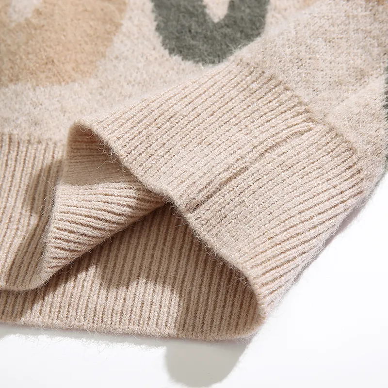 New Vintage Loose Trendy Brand Round Neck Thickened Knitwear swag OOTD-17