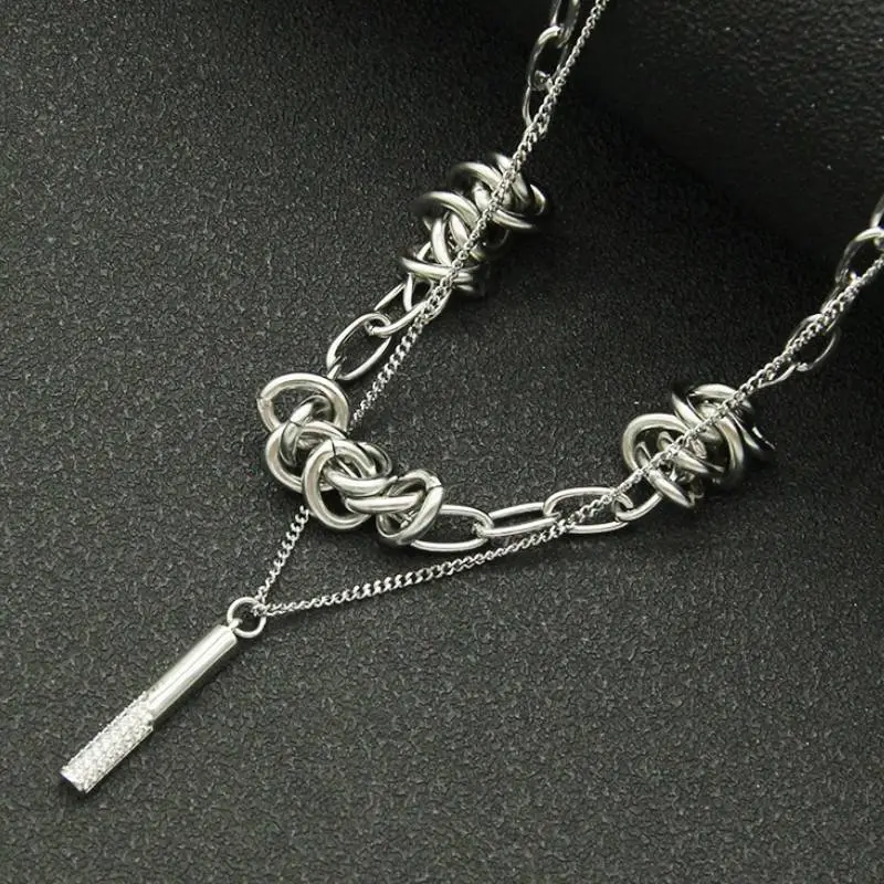 Double Layer Pendant Necklace-2