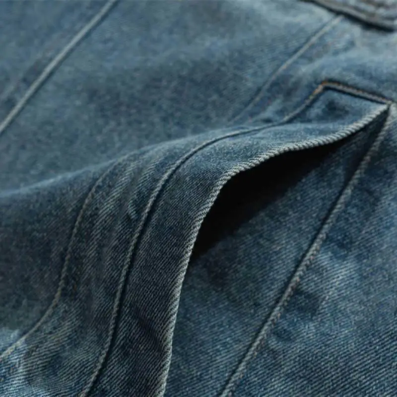 Vintage Stitching Embroidered Denim Jacket-3
