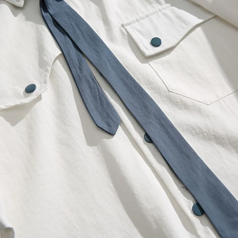 Couple Short Sleeved Shirt-4