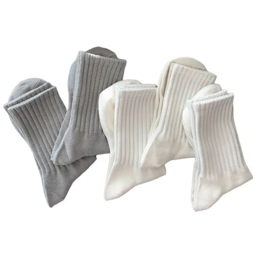 Casual Plain Mid-Calf Sock