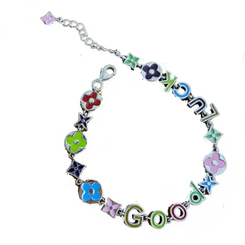 Fashionable Rainbow Letter Bracelet