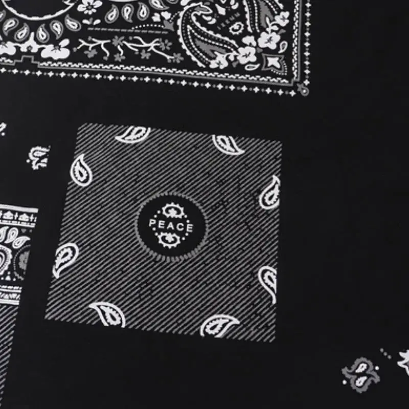 Niche Cashew Flower Printed Half sleeved T shirt-5