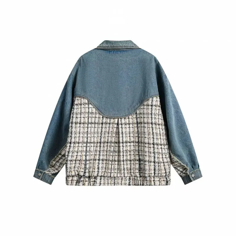Retro Niche Patchwork Denim Versatile Jacket-1