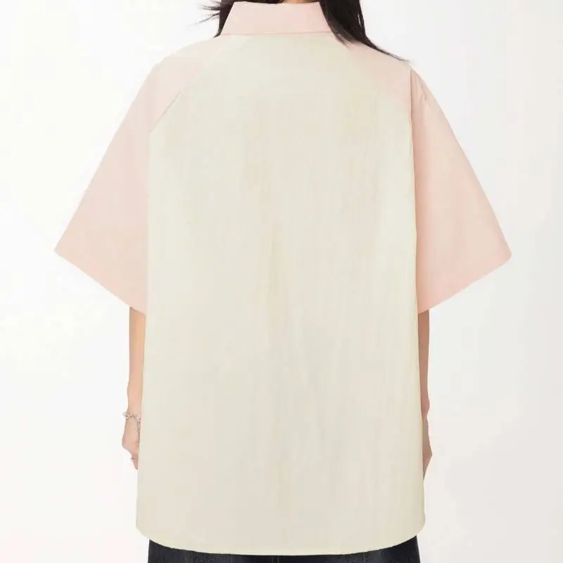 Loose Casual Angel Print Shirt-3