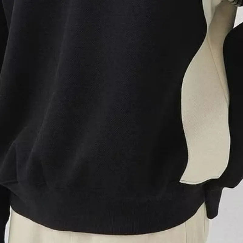 Casual Color Contrast Loose Polo-5
