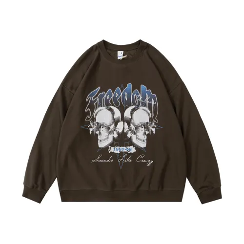 Dark Skull-printed Round-necked Hoodless Shirt