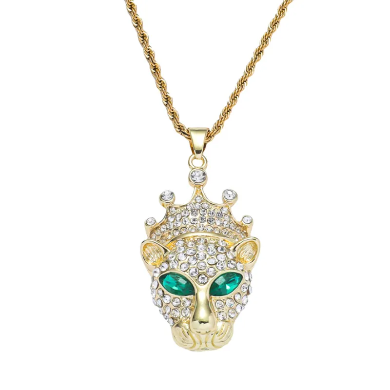 Diamond Crown Pendant Necklace-2