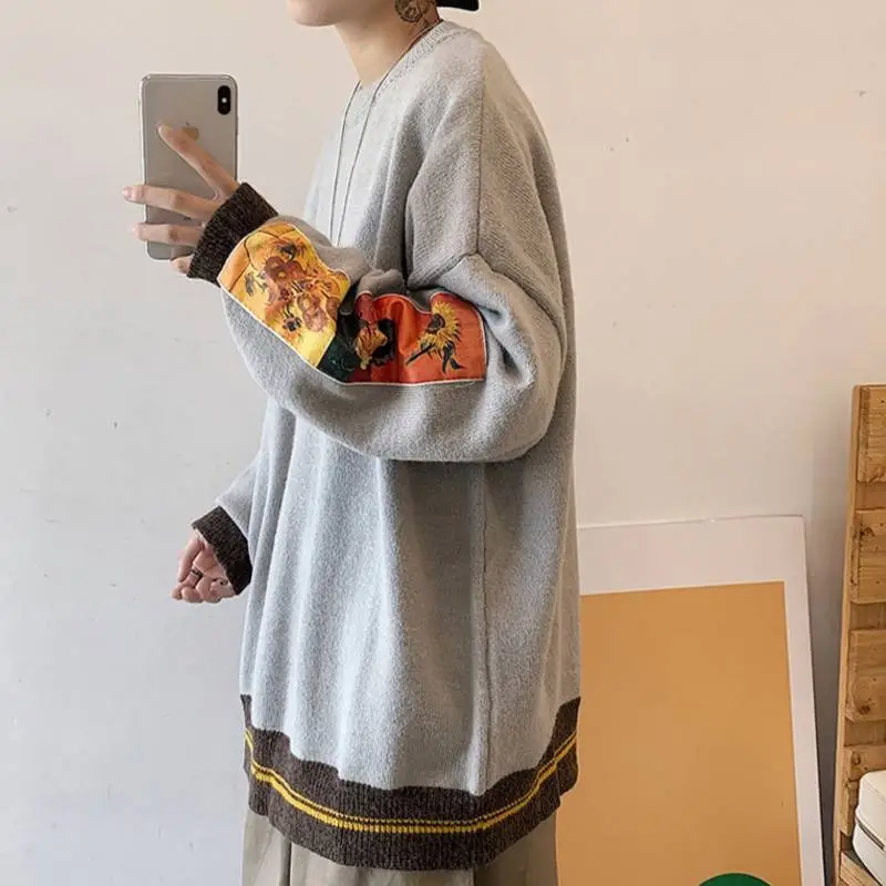 Thickened Round Neck Plus Size Retro Knitted Sweater-1