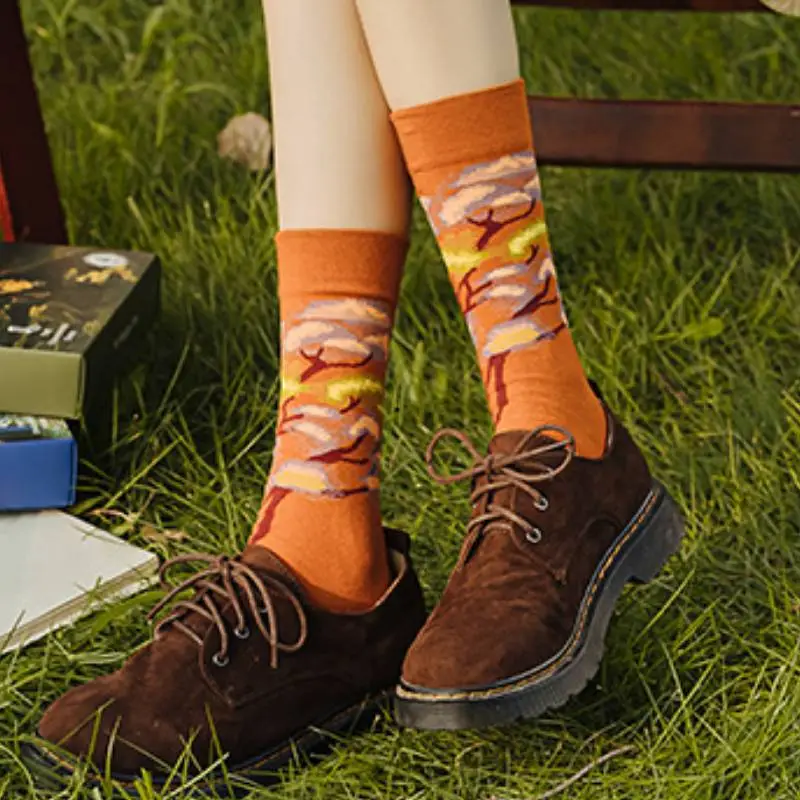 Breathable Simple Cotton Mid Calf Sock-5