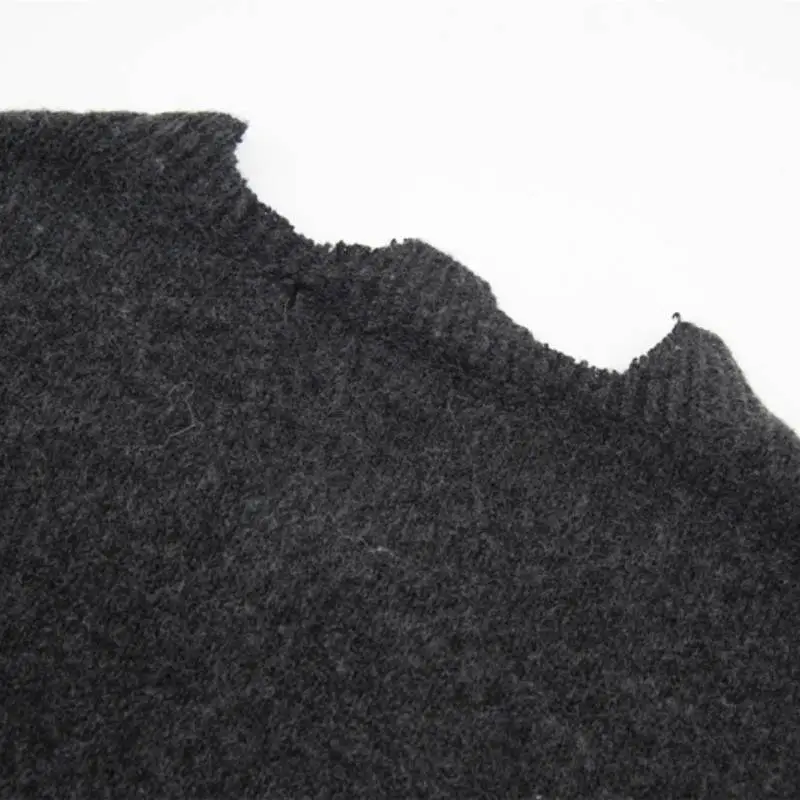 New Arrival Urban Creative Half Zip Knitted Sweater-3