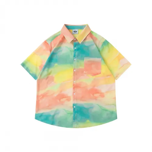 Hip-Hop Tie-Dye Graffiti Loose Short-Sleeved Shirt