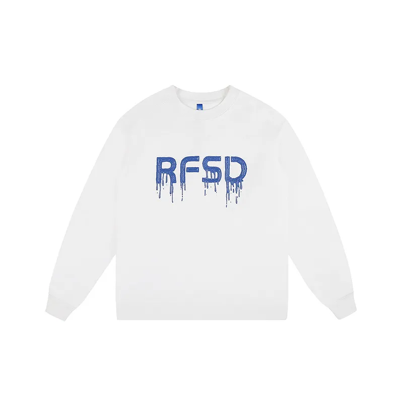 Three dimensional Pulp Letter Printing Crewneck Sweatshirt-0