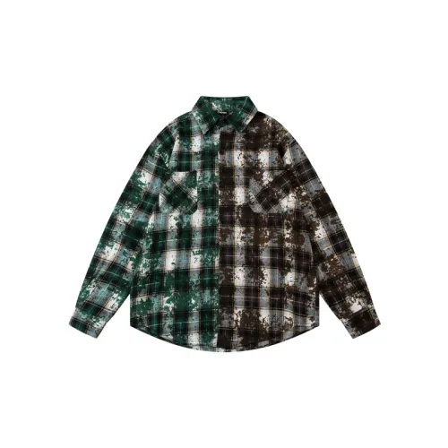 High Street Plaid Contrast Logo Cardigan Neutral Jacket