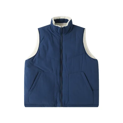 Large Pocket Double-sided Wear Loose Vertical Collar Cotton Vest