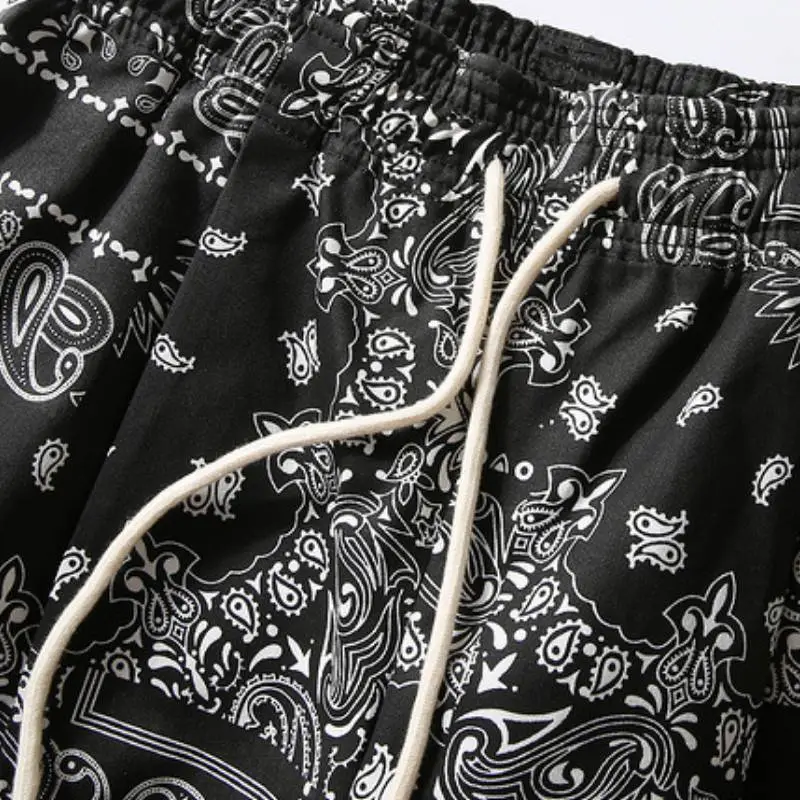 Cashew Flower Retro Hip Hop Sports Pants-2