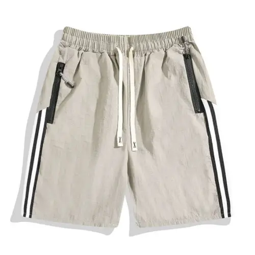 Retro Striped Sports Shorts