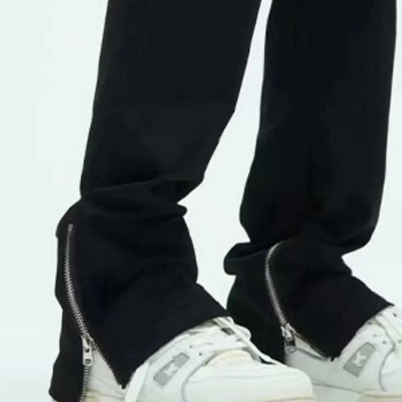 Versatile Casual T Zippered Trousers-3